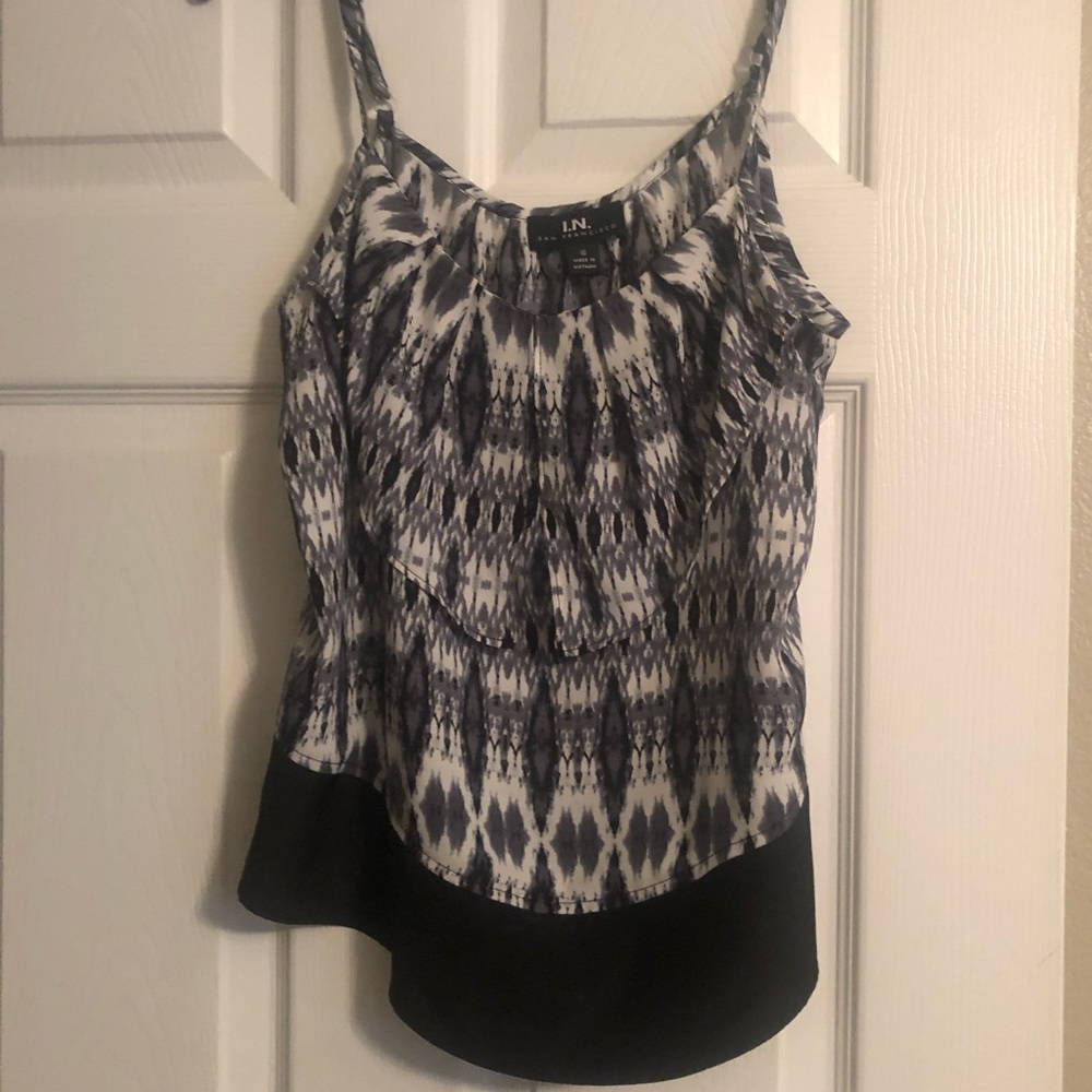 Black And White Print Top